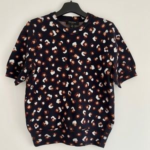 Ann Taylor Sweater Tee Flower Print Size XSP